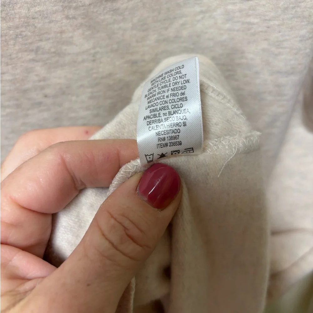 Earth Yoga Tunic Dress with pockets Size Medium - Heather Beige Cream Natural